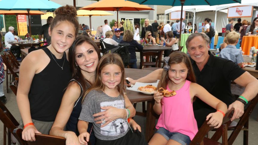 Real Houswives of Orange County's Heather Dubrow, husband Terry Dubrow, and their children attend the Elizabeth Glaser Pediatric AIDS Foundation 26th annual A Time For Heroes Family Festival at Smashbox Studios on October 25, 2015 in Culver City, California