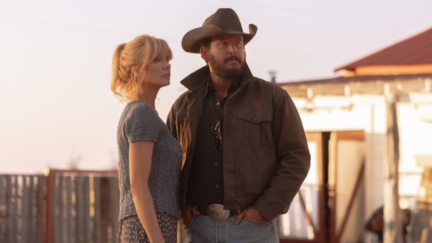 Kelly Reilly and Cole Hauser in 'Dutton Ranch.'