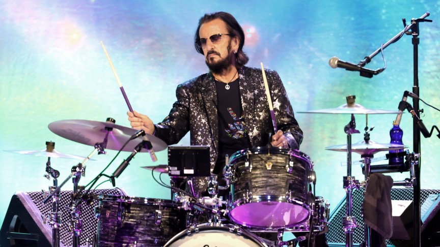 Ringo Starr drumming onstage