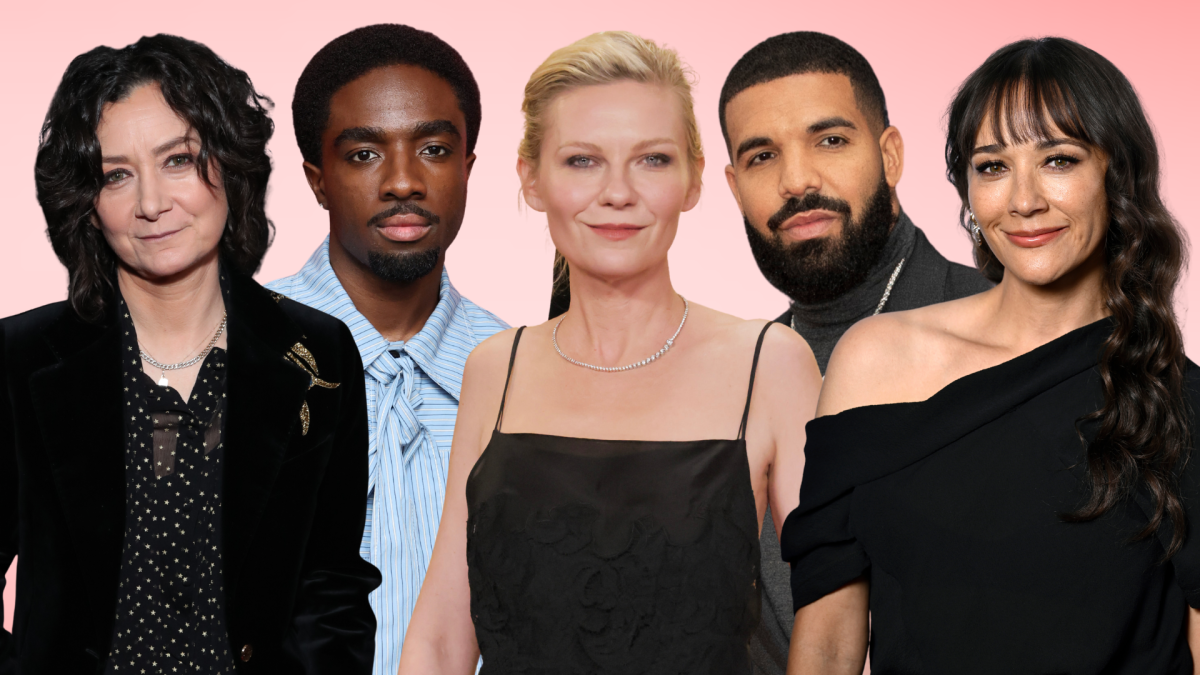 Sara Gilbert, Caleb McLaughlin, Kirsten Dunst, Drake and Rashida Jones