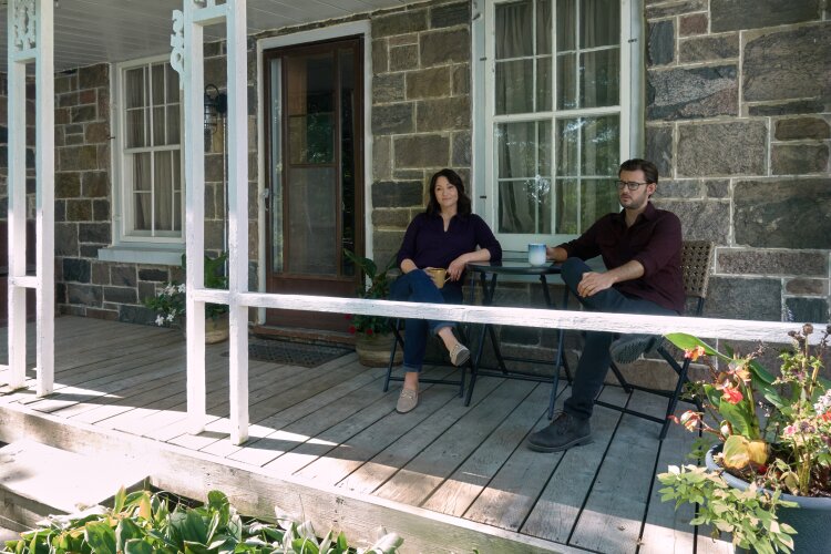 Kat and Elliot from Hallmark's "The Way Home"
