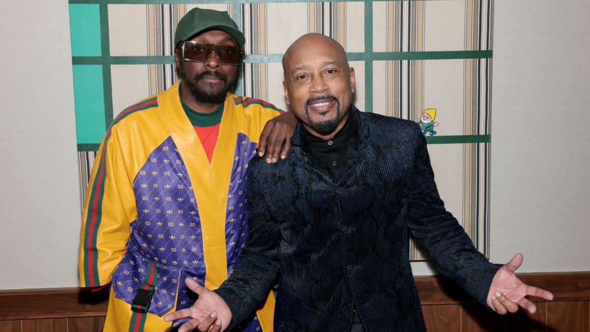 will.i.am and Daymond John attend a Haute Living celebration with will.i.am at The Moore Miami.