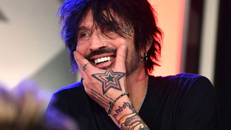 Tommy Lee of Mötley Crüe speaks during the press conference for THE STADIUM TOUR DEF LEPPARD.