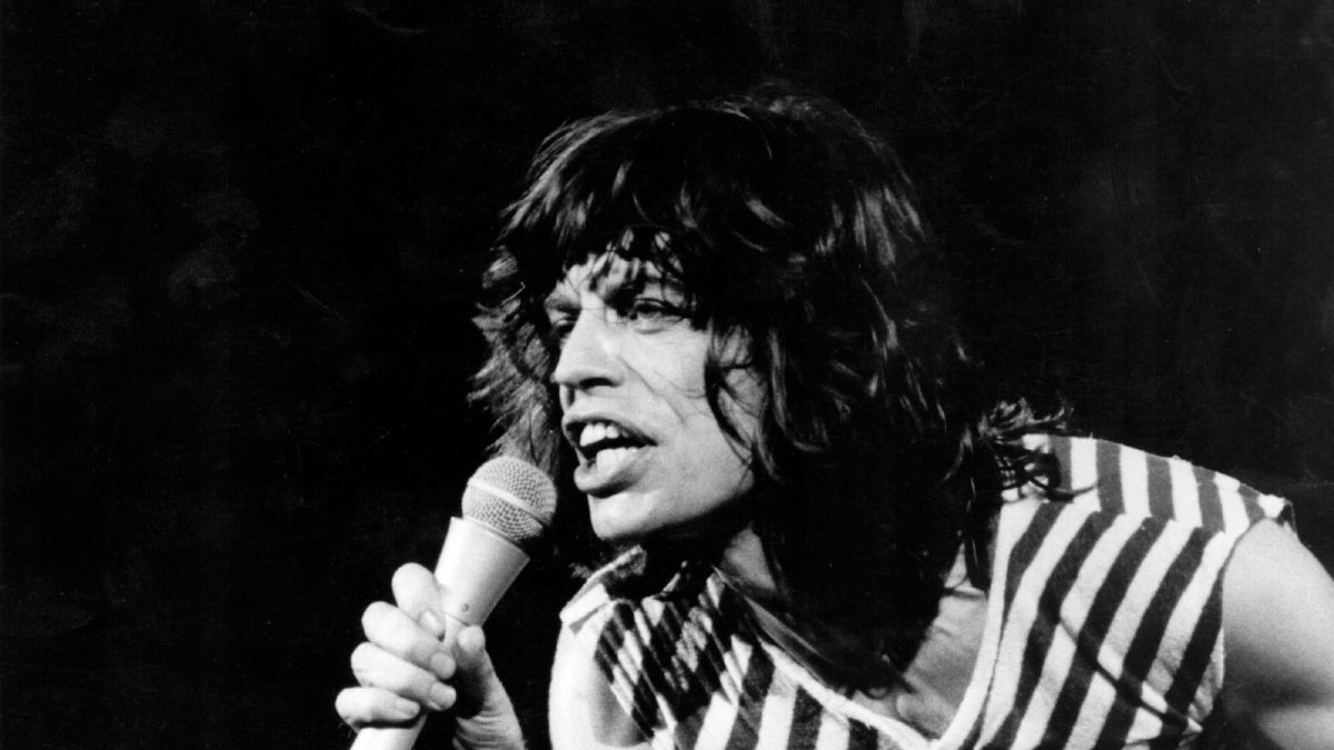 Rolling Stones lead singer Mick Jagger during a concert in 1976.