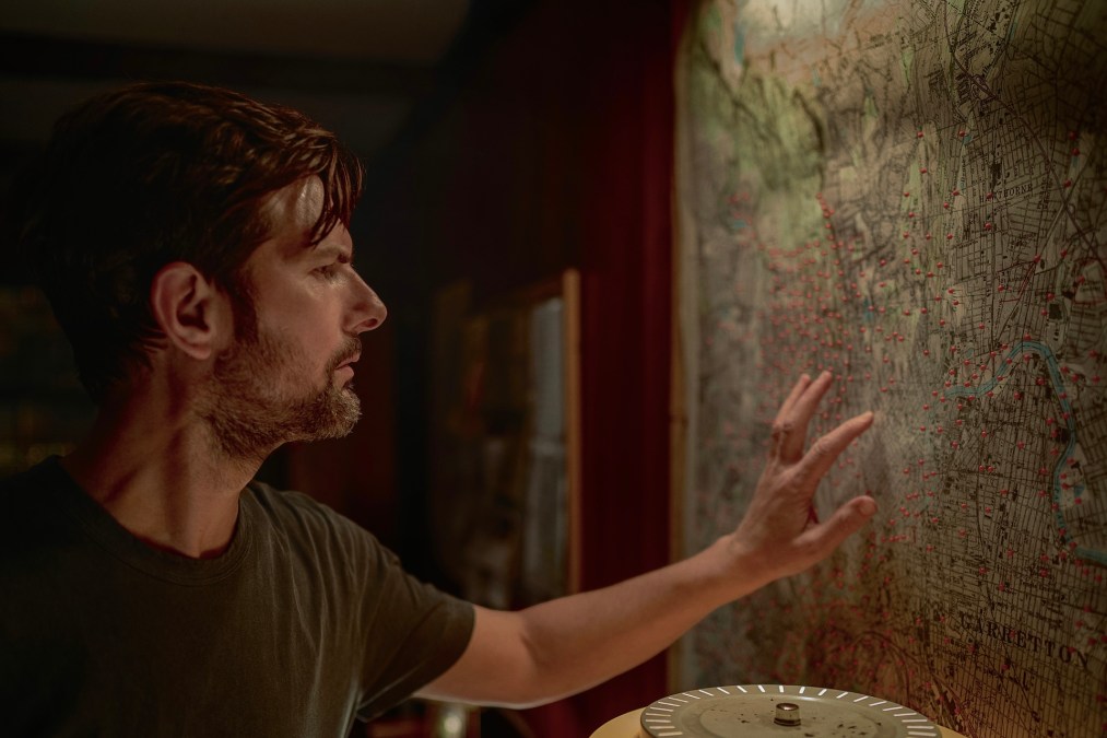 Adam Scott as Tom Kennedy in 'The Whisper Man.'