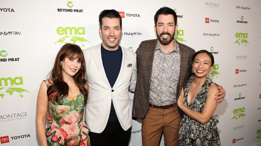 Zooey Deschanel, Jonathan Scott, Drew Scott and Linda Phan