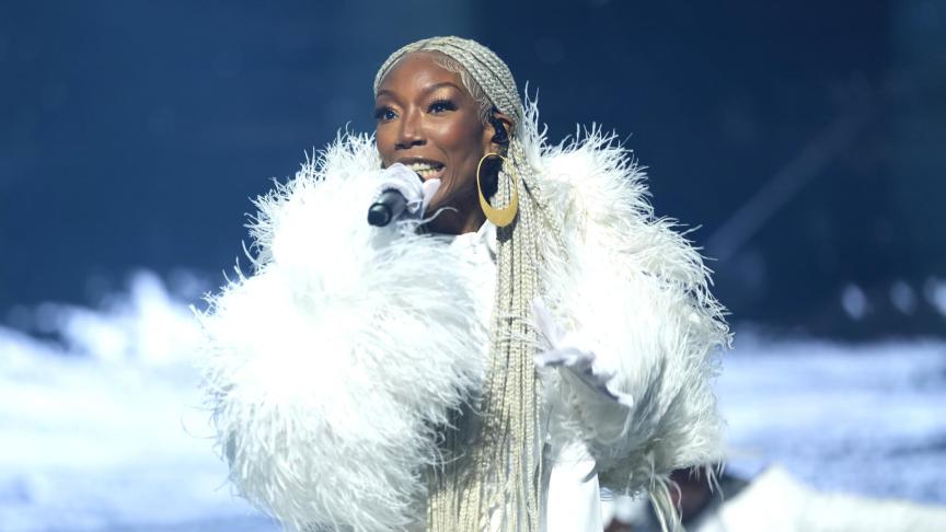 Brandy performing