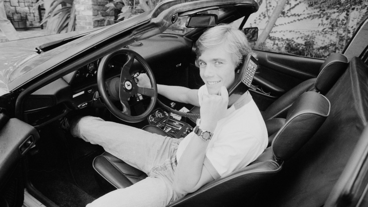 Christopher Atkins in a car