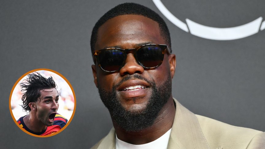 Ferran Torres and Kevin Hart.