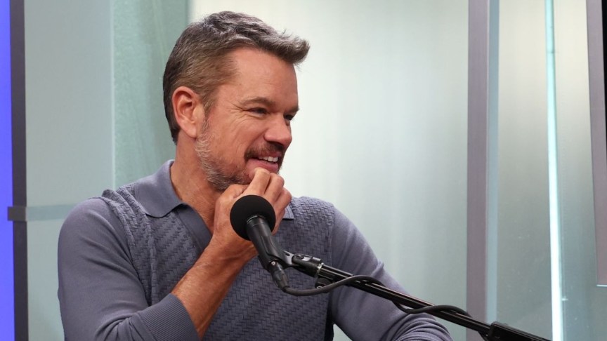 Matt Damon in SiriusXM studio.