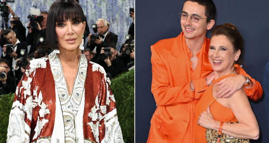 Kris Jenner, Timothee Chalamet and Nicole Flender
