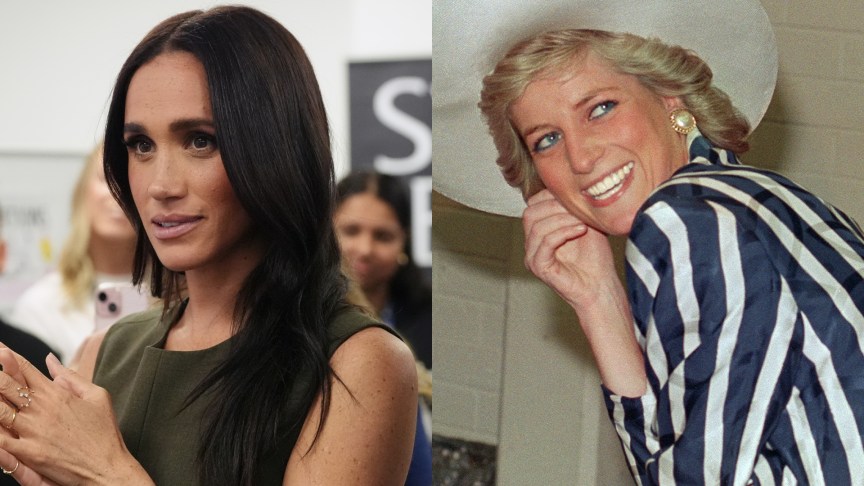 MELBOURNE, AUSTRALIA - APRIL 16: Meghan, Duchess of Sussex, meets advocates during a visit to Batyr, a mental health engagement programme, at Swinburne University of Technology in Hawthorn on day three of the royal trip with Prince Harry, Duke of Sussex on April 16, 2026 in Melbourne, Australia. The Scar Tree Walk is a journey connecting traditional and contemporary Aboriginal cultures and histories of the Kulin Nation. The royal couple are on a four-day visit to Australia, with engagements across Melbourne, Canberra and Sydney. (Photo by Jonathan Brady-Pool/Getty Images) TOPSHOT - Princess of Wales Diana poses, 27 January 1988, during her visit to the Footscray Park in suburb of Melbourne. (Photo by PATRICK RIVIERE / AFP) (Photo by PATRICK RIVIERE/AFP via Getty Images)
