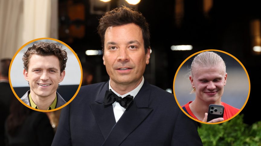 Tom Holland, Jimmy Fallon, and Erling Haaland.