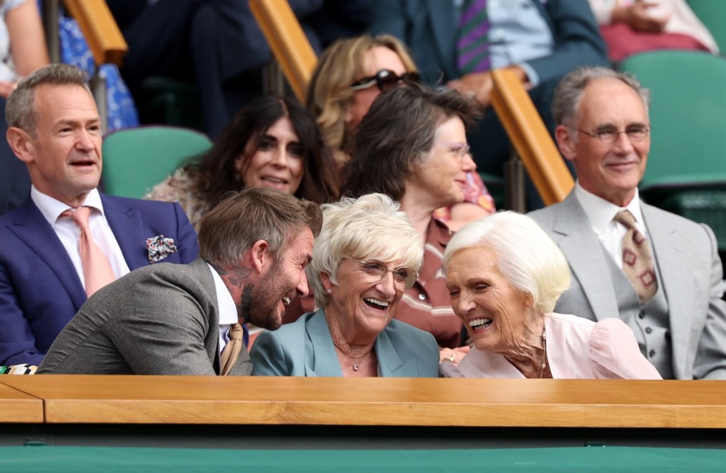 Sir David Beckham, Sandra Beckham, Dame Mary Berry