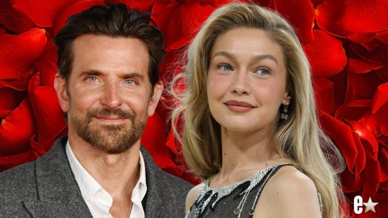 Bradley Cooper and Gigi Hadid smiling