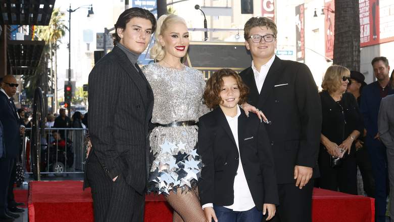 Kingston Rossdale, Gwen Stefani, Apollo Rossdale and Zuma Rossdale attend the Hollywood Walk of Fame Star Ceremony Honoring Gwen Stefani on October 19, 2023 in Hollywood, California.