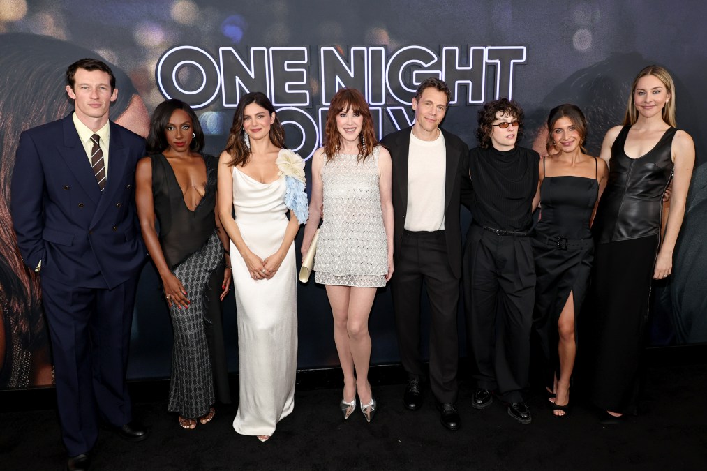 The "One Night Only" cast at the movie's premiere.