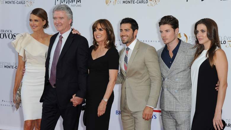 Brenda Strong, Patrick Duffy, Linda Gray, Jesse Metcalfe, Josh Henderson and Julie Gonzalo attend the 'Dallas' photocall