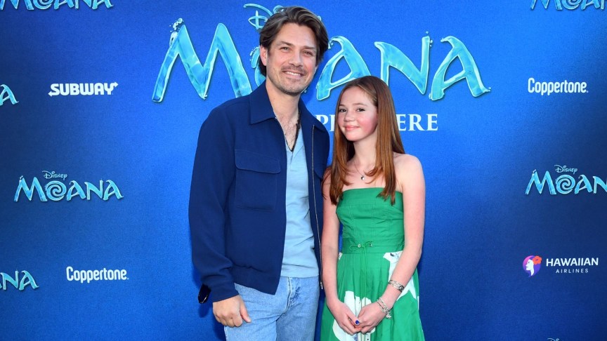Taylor Hanson and his daughter