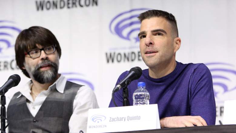 Zachary Quinto and Joe Hill at a NOS4A2 panel
