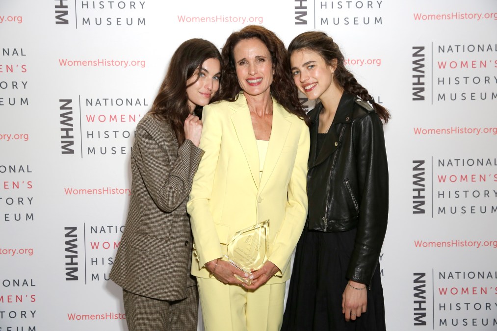 Rainey Qualley, Andie MacDowell, and Margaret Qualley.