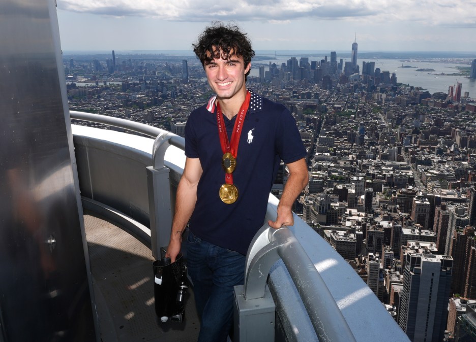 Ezra Frech visits the Empire State Building on July 22, 2025 in New York City. 