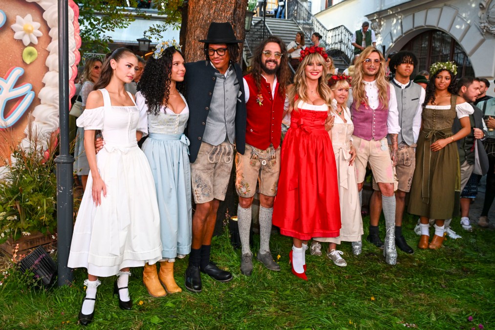Leni Klum, Kayla Betulius, Henry Samuel, Tom Kaulitz, Heidi Klum, Erna Klum, Bill Kaulitz, Johan Samuel und Lou Klum attend Heidifest By Heidi Klum