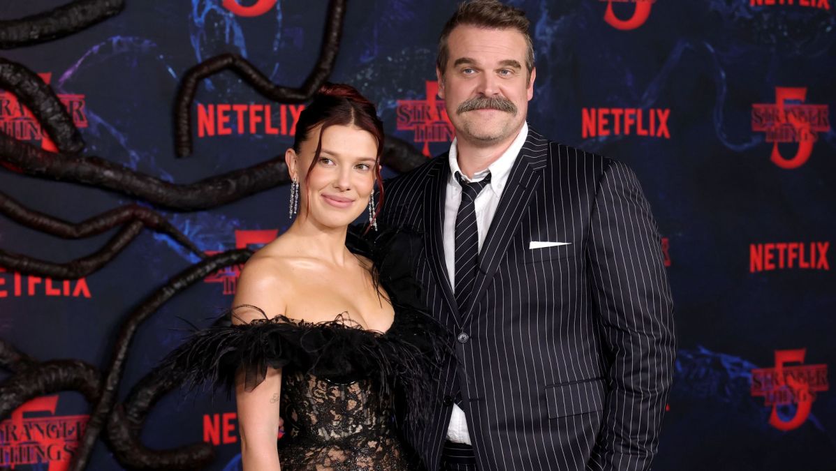 Stranger Things stars Millie Bobby Brown and David Harbour