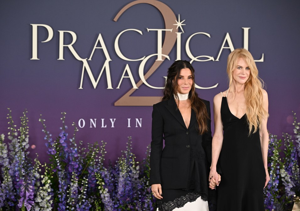 Sandra Bullock and Nicole Kidman at the London "Practical Magic 2" photocall