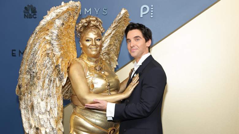 Megan Stalter and Paul W. Downs attend the 78th Primetime Emmy Awards at Peacock Theater on September 14, 2026 in Los Angeles, California.