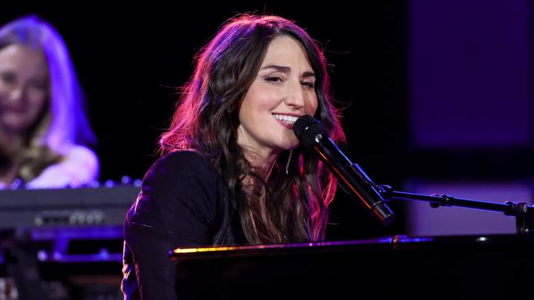 Sara Bareilles singing onstage