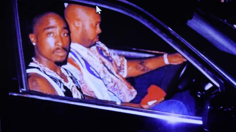 Tupac Shakur in a car with Suge Knight